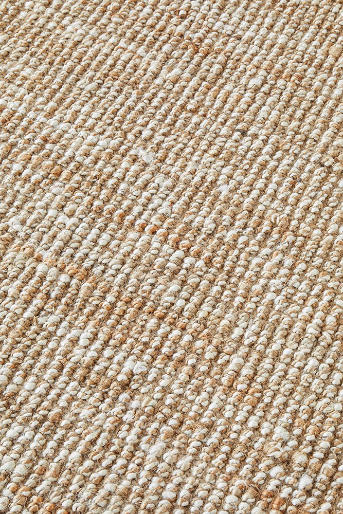 Hand Loomed Wool and Jute Natural Runner Rug