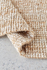 Hand Loomed Wool and Jute Natural Rug-