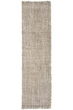 Hand Loomed Jute Silver Runner Rug