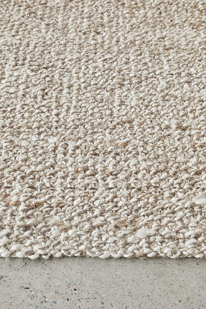 Hand Loomed Jute Silver Rug-