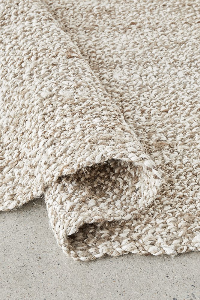 Hand Loomed Jute Silver Rug-