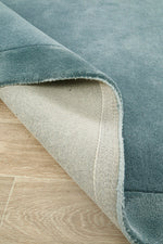 Hand-Tufted NZ Wool & Viscose Blue Runner Rug