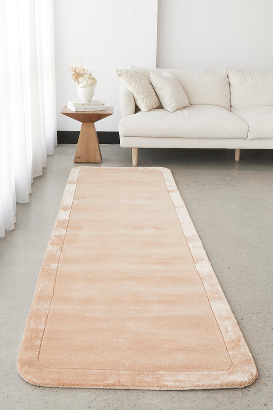 Hand-Tufted NZ Wool & Viscose Nude Runner Rug