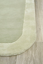 Hand-Tufted NZ Wool & Viscose Rug Sage Runner Rug