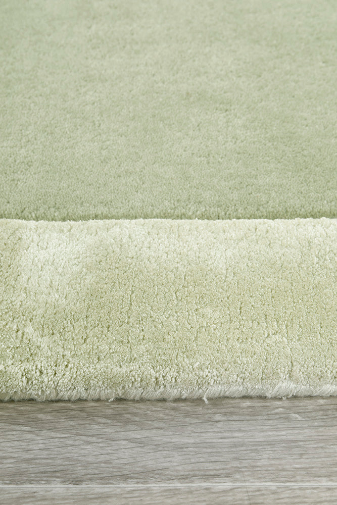 Hand-Tufted NZ Wool & Viscose Rug Sage Runner Rug