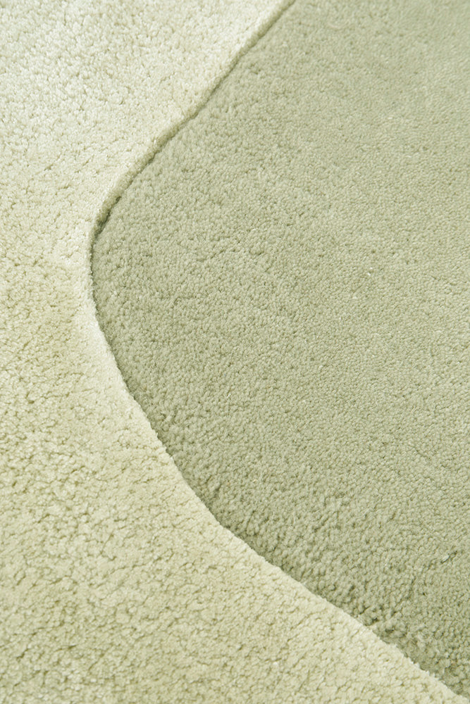 Hand-Tufted NZ Wool & Viscose Rug Sage Runner Rug