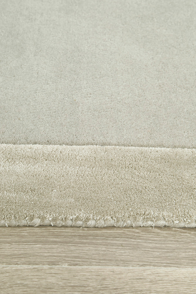 Hand-Tufted NZ Wool & Viscose Silver Runner Rug