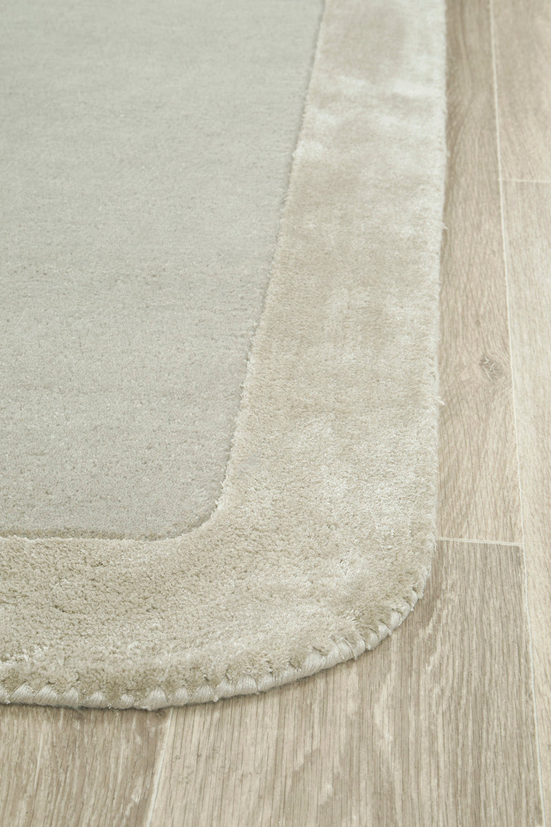 Hand-Tufted NZ Wool & Viscose Silver Rug
