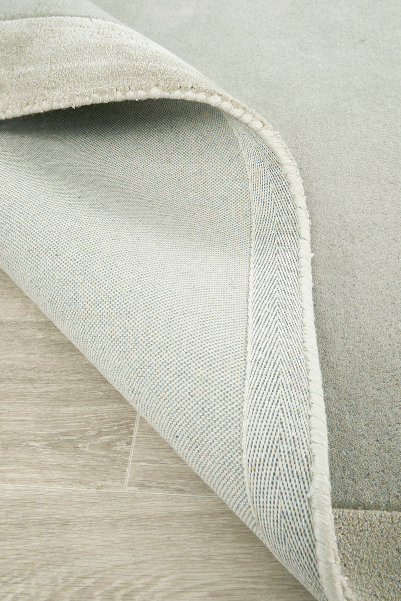 Hand-Tufted NZ Wool & Viscose Silver Rug