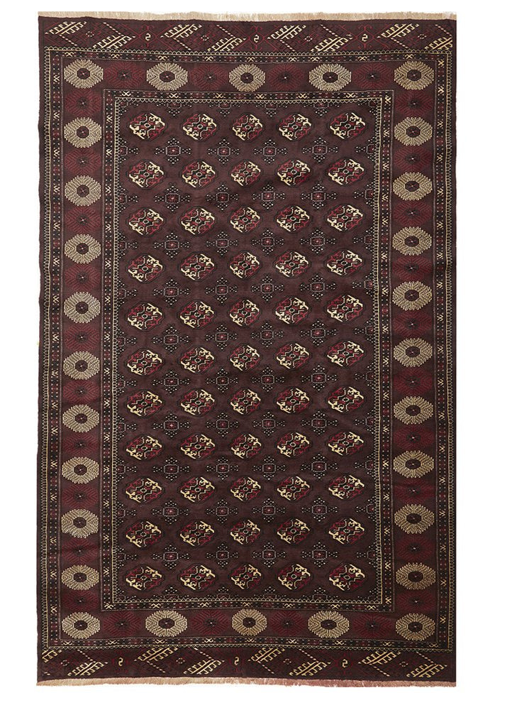Hand Knotted Pure Wool Torkaman Rug 372X242CM
