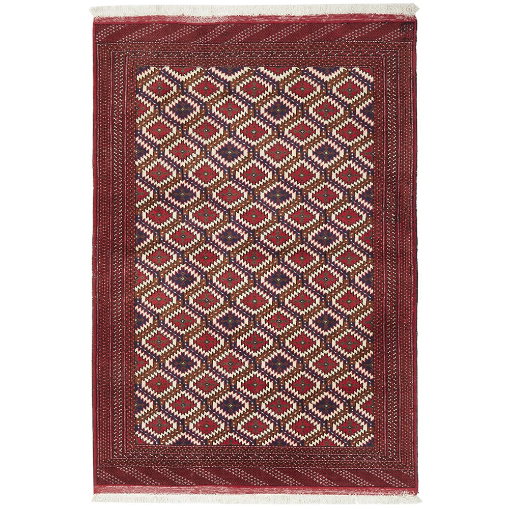 HAND KNOTTED PURE WOOL TORKAMAN 195X135CM