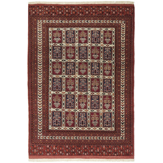 HAND KNOTTED PURE WOOL TORKAMAN 190X135CM