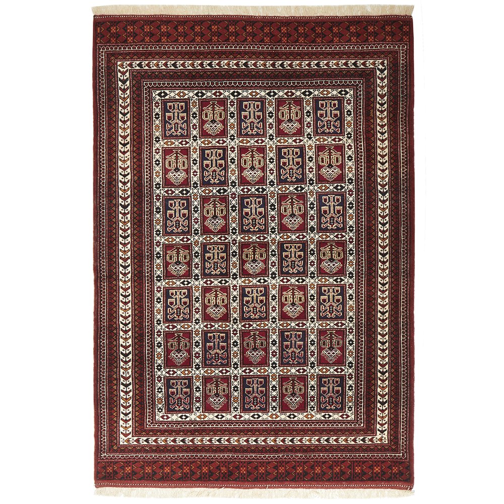 HAND KNOTTED PURE WOOL TORKAMAN 195X135CM