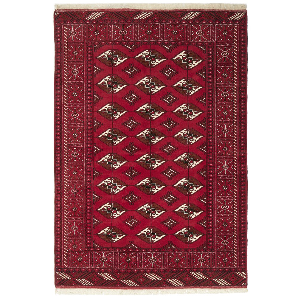HAND KNOTTED PURE WOOL TORKAMAN 180X123CM