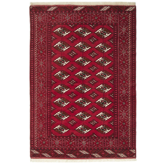 HAND KNOTTED PURE WOOL TORKAMAN 180X123CM