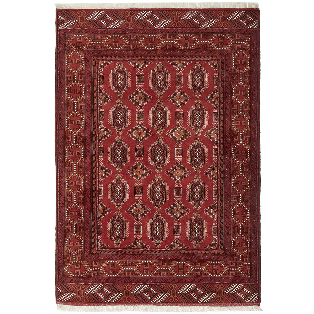 HAND KNOTTED PURE WOOL TORKAMAN 203X137CM