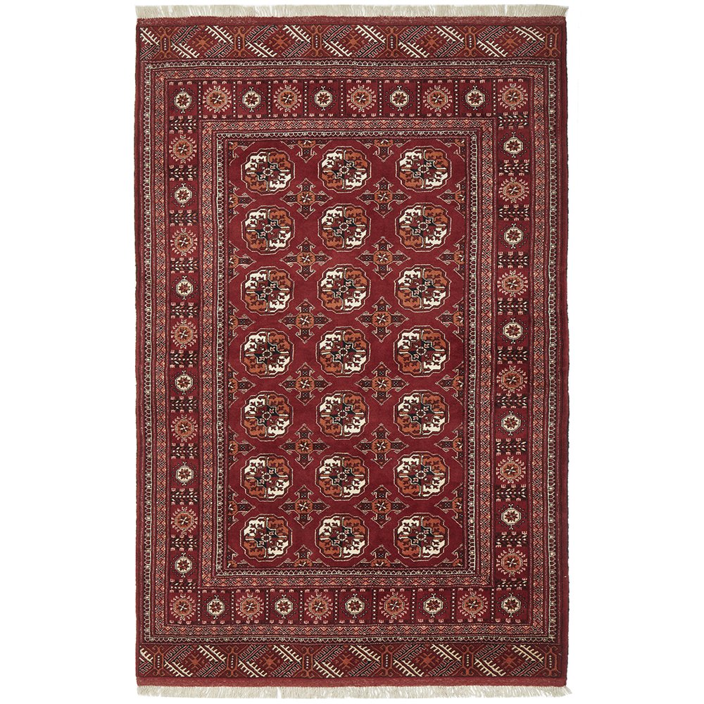 HAND KNOTTED PURE WOOL TORKAMAN 208X135CM
