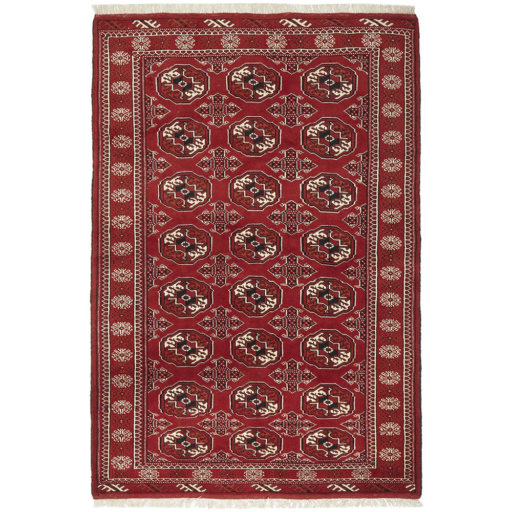 HAND KNOTTED PURE WOOL TORKAMAN 195X132CM