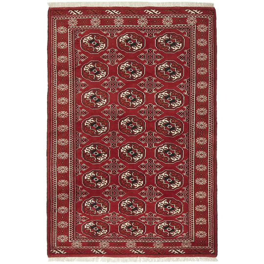 HAND KNOTTED PURE WOOL TORKAMAN 195X132CM