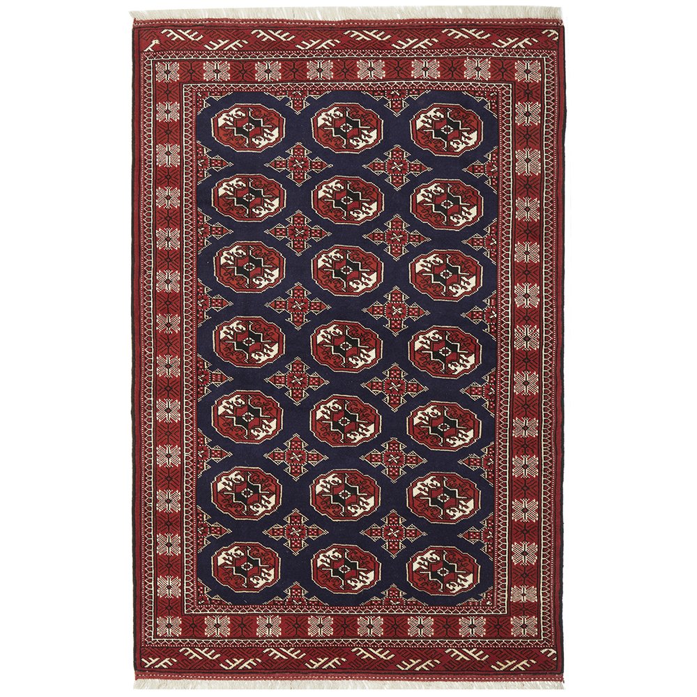 HAND KNOTTED PURE WOOL TORKAMAN 195X135CM