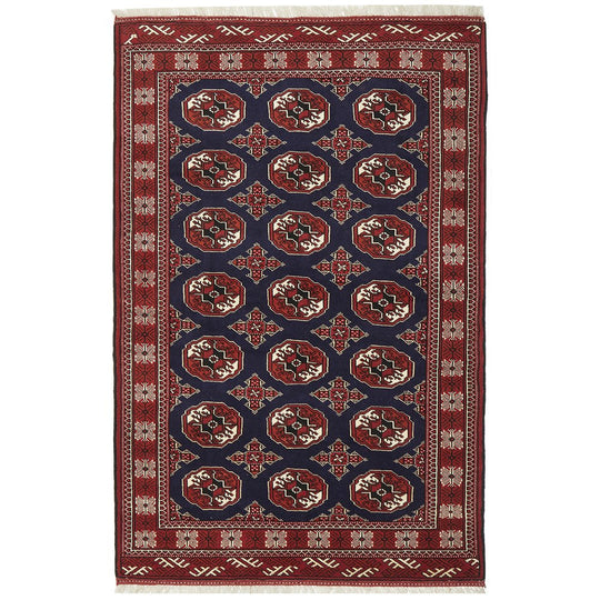 HAND KNOTTED PURE WOOL TORKAMAN 195X135CM