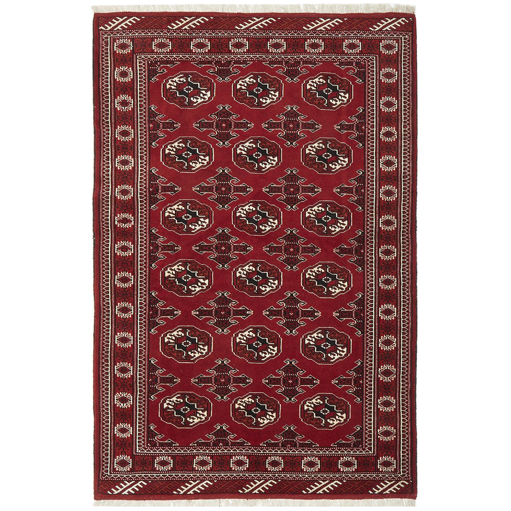 HAND KNOTTED PURE WOOL TORKAMAN 192X130CM