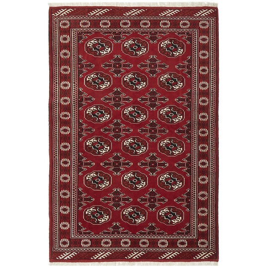 HAND KNOTTED PURE WOOL TORKAMAN 192X130CM