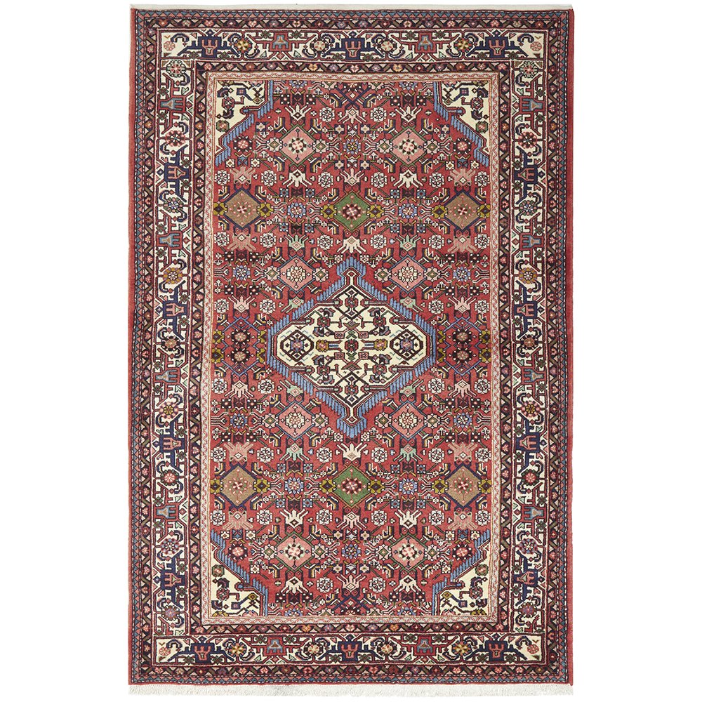 HAND KNOTTED PURE WOOL ASAD ABAD 202X132 CM