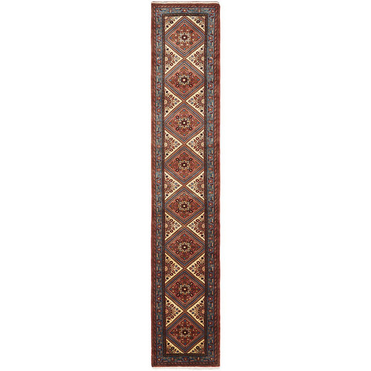 Hand Knotted Pure Wool Rodbar Rug 410X78CM