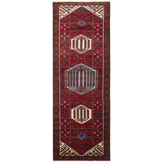 Hand Knotted Pure Wool Saveh Rug 320X115CM