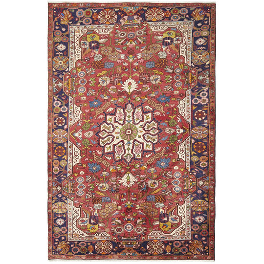 HAND KNOTTED PURE WOOL NAHAVAND RUG 222X145CM