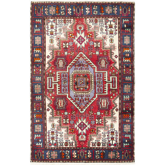 Hand-Knotted Pure Wool Nahavand Rugs - 205x133CM