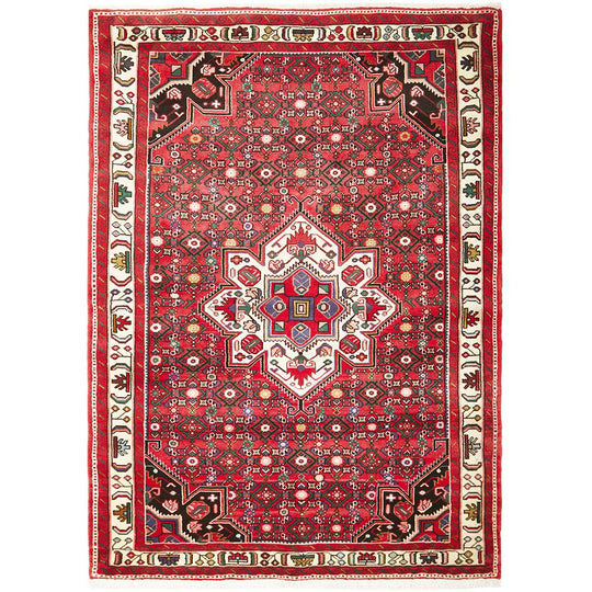 HAND KNOTTED PURE WOOL HOSEIN ABAD RUG 218 X 156 CM