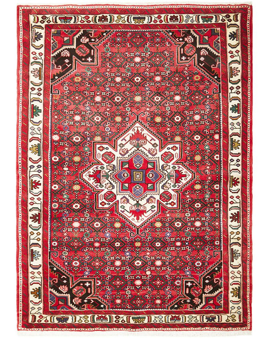 Hand Knotted Pure Wool Hosein Abad Rug 218X156CM