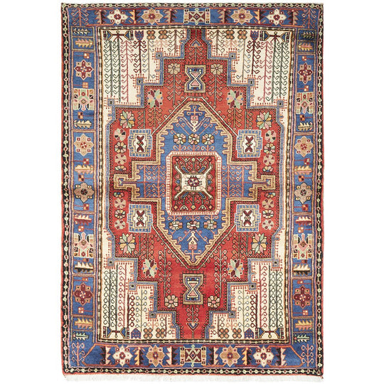 HAND KNOTTED PURE WOOL NAHAVAND RUG 195X138CM