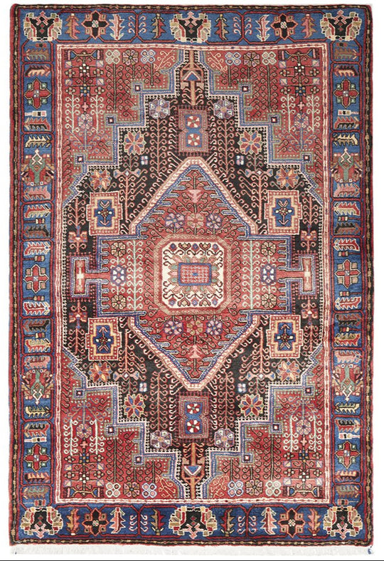 HAND KNOTTED PURE WOOL NAHAVAND RUG 210X143CM
