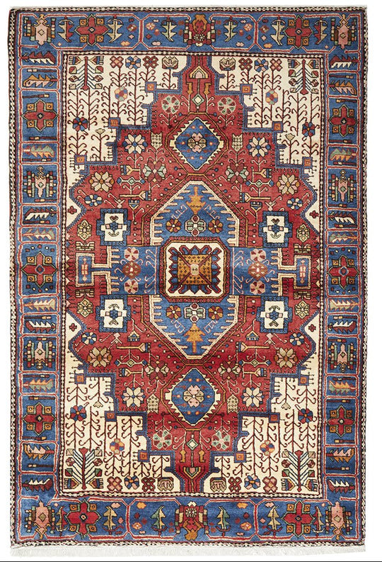 HAND KNOTTED PURE WOOL NAHAVAND RUG 215X145CM