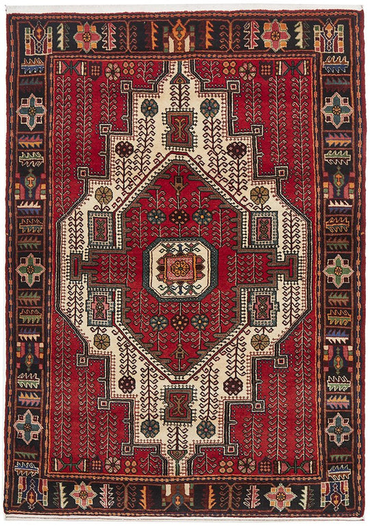 HAND KNOTTED PURE WOOL NAHAVAND RUG 198X140CM