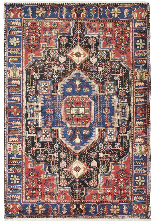 HAND KNOTTED PURE WOOL NAHAVAND RUG 210X140CM