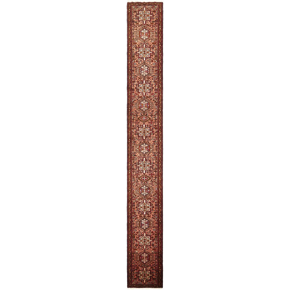 Hand Knotted Pure Wool Gharajeh Rug 607X75CM