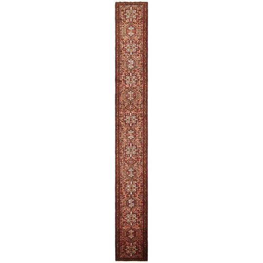 Hand Knotted Pure Wool Gharajeh Rug 607X75CM