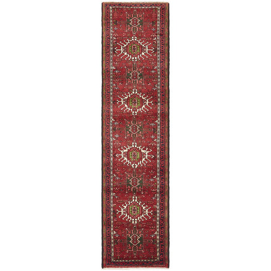 Hand Knotted Pure Wool Gharajeh Rug 320X80CM