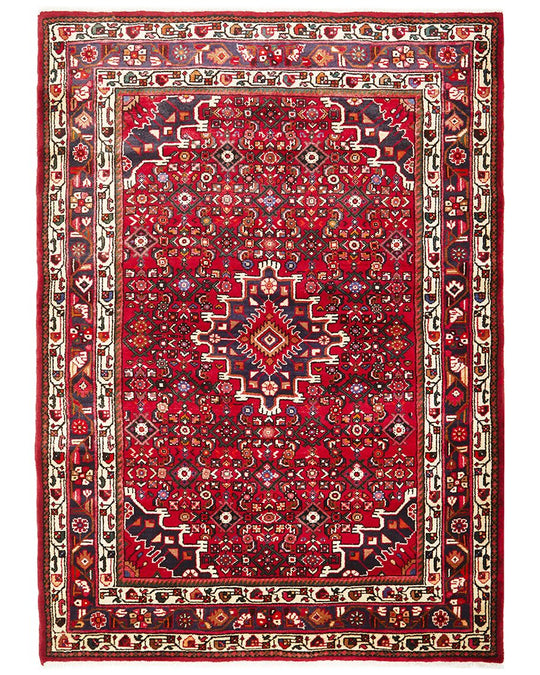 Hand Knotted Pure Wool Hosein Abad Rug 210X153CM