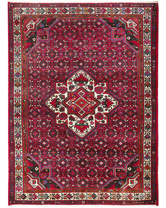 Hand Knotted Pure Wool Hosein Abad Rug 212X158CM