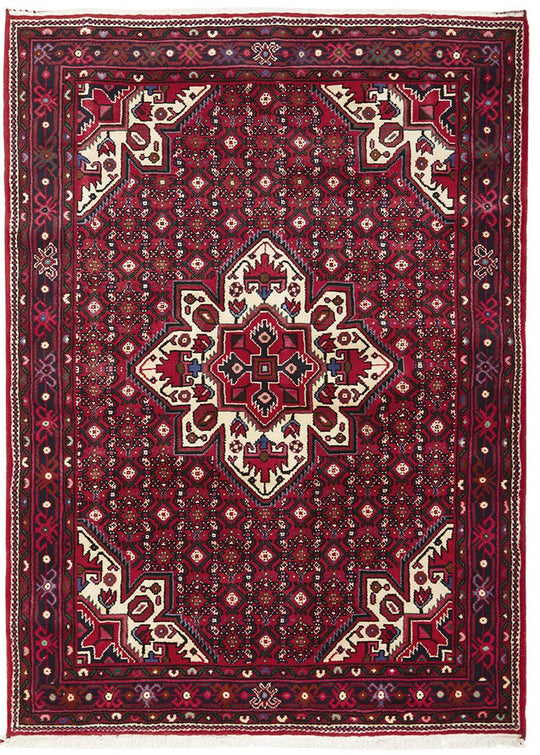Hand Knotted Pure Wool Hosein Abad Rug 210X157cm