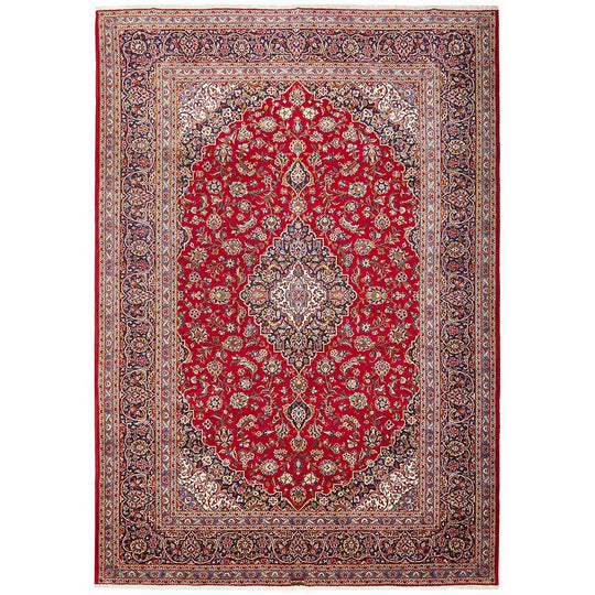 Hand Knotted Persian Rug Red Kashan 417X292CM