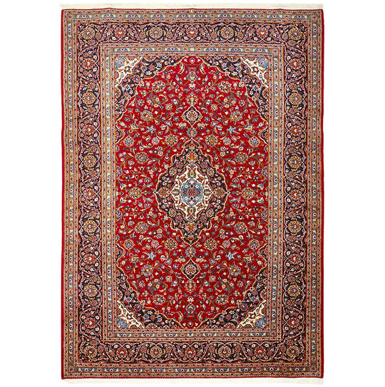 Hand Knotted Persian Rug Red Kashan 375X264CM