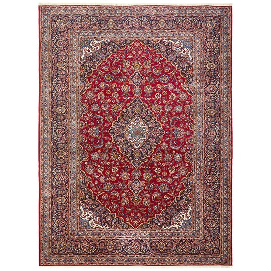 Hand Knotted Persian Rug Kashan 347X257CM
