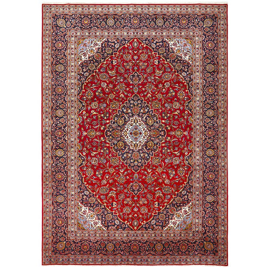 Hand Knotted Persian Rug Kashan 350X247CM