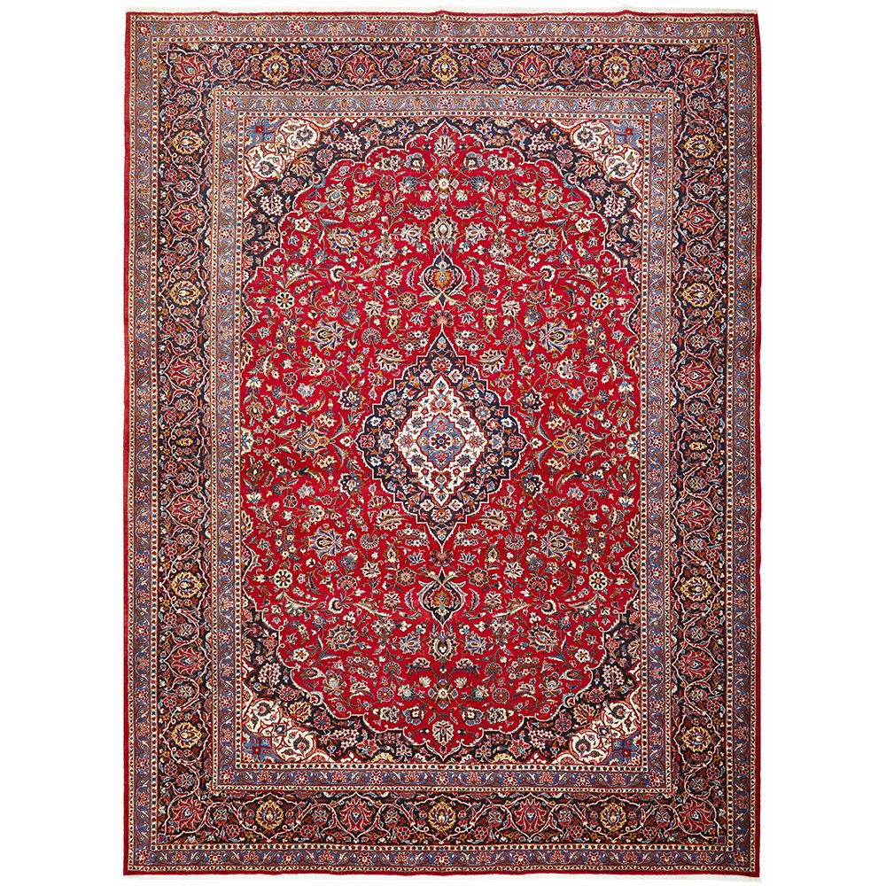 Hand Knotted Persian Rug Kashan 400X295CM